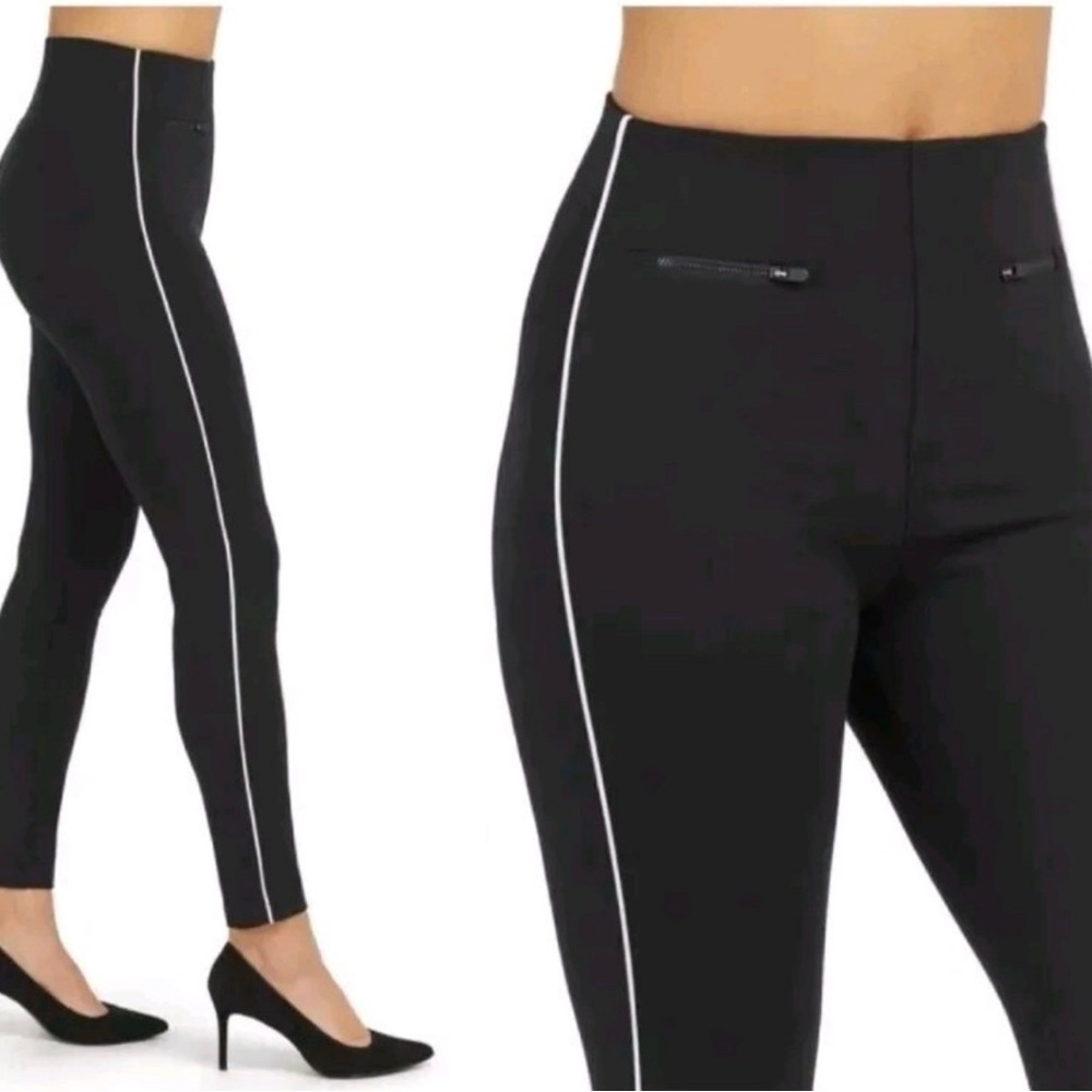 NWT SPANX Perfect Pant Ankle Piped Skinny Pant in Classic Navy Large petite LP